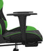 Scaun gaming de masaj/suport picioare, negru/verde, piele eco - WALTI WALTI