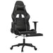 Scaun de gaming cu masaj/suport picioare, negru/gri, piele eco - WALTI WALTI