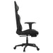 Scaun de gaming cu masaj/suport picioare, negru/gri, piele eco - WALTI WALTI