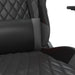 Scaun de gaming cu masaj/suport picioare, negru/gri, piele eco - WALTI WALTI