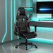 Scaun de gaming cu masaj/suport picioare, negru/gri, piele eco - WALTI WALTI