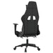 Scaun de gaming masaj/suport picioare alb/negru piele eco - WALTI WALTI