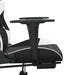 Scaun de gaming masaj/suport picioare alb/negru piele eco - WALTI WALTI