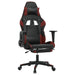Scaun de gaming masaj/suport picioare negru/roșu vin piele eco - WALTI WALTI