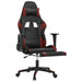 Scaun de gaming masaj/suport picioare negru/roșu vin piele eco - WALTI WALTI