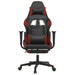 Scaun de gaming masaj/suport picioare negru/roșu vin piele eco - WALTI WALTI