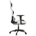 Scaun de gaming masaj/suport picioare alb/negru piele eco - WALTI WALTI