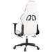 Scaun de gaming masaj/suport picioare alb/negru piele eco - WALTI WALTI