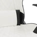 Scaun de gaming masaj/suport picioare alb/negru piele eco - WALTI WALTI