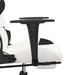Scaun de gaming masaj/suport picioare alb/negru piele eco - WALTI WALTI