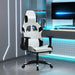 Scaun de gaming masaj/suport picioare alb/negru piele eco - WALTI WALTI