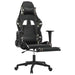 Scaun de gaming masaj/suport picioare negru/Camuflaj piele eco - WALTI WALTI