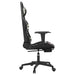 Scaun de gaming masaj/suport picioare negru/Camuflaj piele eco - WALTI WALTI