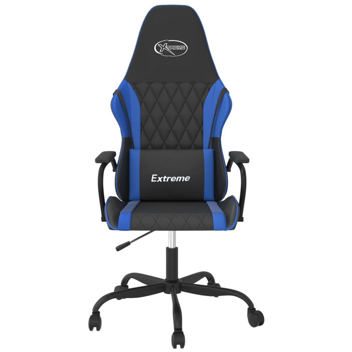 Scaun de gaming de masaj, negru și albastru, piele ecologică - WALTI WALTI