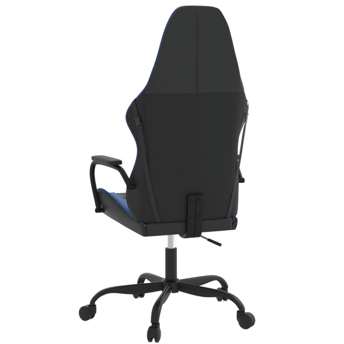 Scaun de gaming de masaj, negru și albastru, piele ecologică - WALTI WALTI
