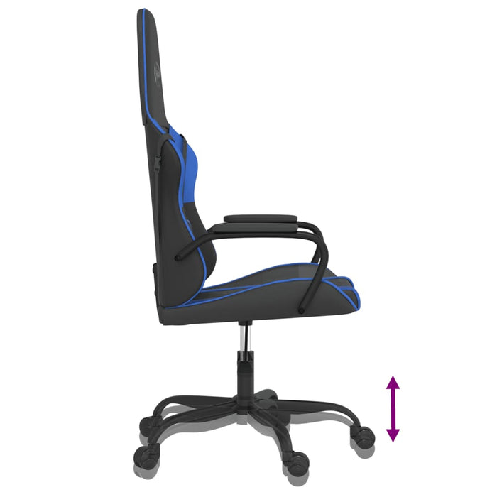 Scaun de gaming de masaj, negru și albastru, piele ecologică - WALTI WALTI