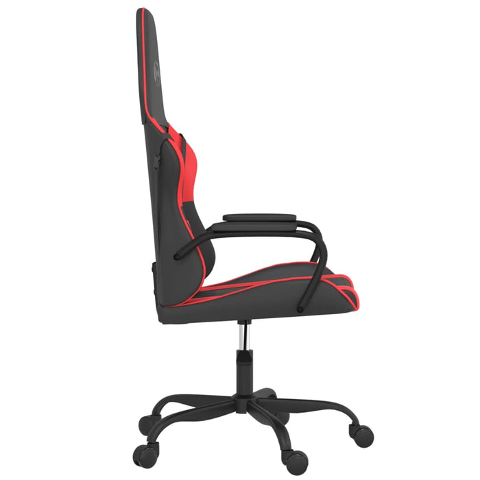 Scaun de gaming de masaj, negru și roșu, piele ecologică - WALTI WALTI