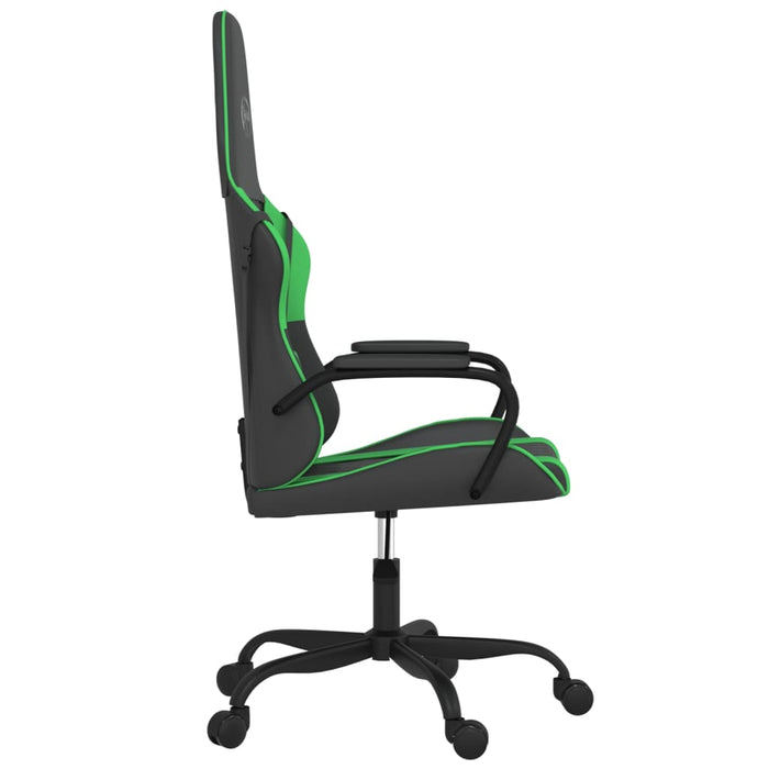 Scaun de gaming de masaj, negru și verde, piele ecologică - WALTI WALTI