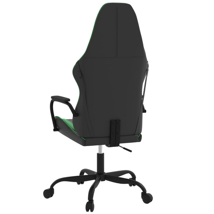 Scaun de gaming de masaj, negru și verde, piele ecologică - WALTI WALTI
