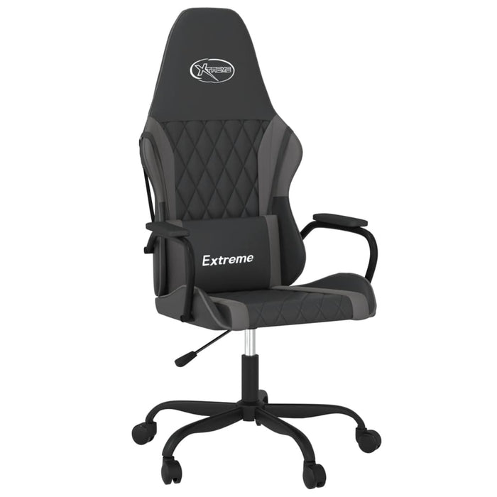 Scaun de gaming de masaj, negru și gri, piele ecologică - WALTI WALTI
