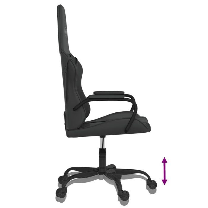 Scaun de gaming de masaj, negru, piele ecologică - WALTI WALTI