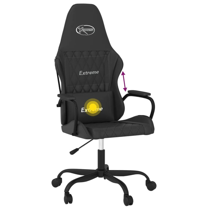 Scaun de gaming de masaj, negru, piele ecologică - WALTI WALTI