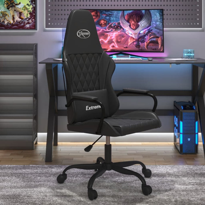 Scaun de gaming de masaj, negru, piele ecologică - WALTI WALTI