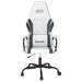 Scaun de gaming de masaj, alb și negru, piele ecologică - WALTI WALTI