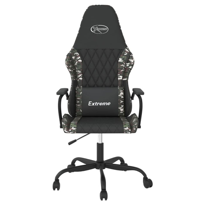 Scaun de gaming de masaj, negru și camuflaj, piele ecologică - WALTI WALTI