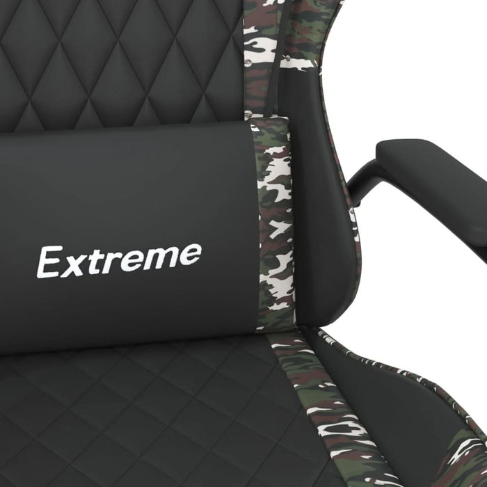 Scaun de gaming de masaj, negru și camuflaj, piele ecologică - WALTI WALTI