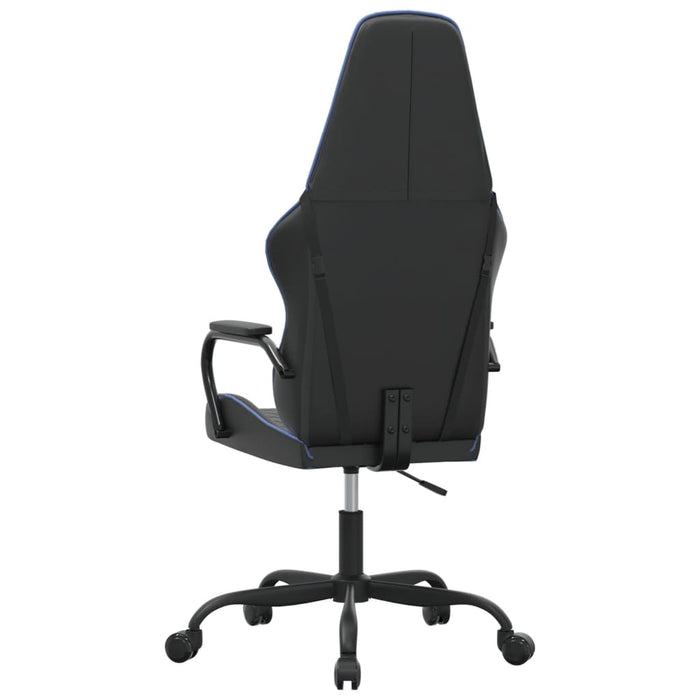 Scaun de gaming de masaj, negru și albastru, piele ecologică - WALTI WALTI