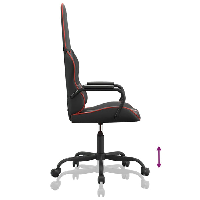 Scaun de gaming de masaj, negru și roșu, piele ecologică - WALTI WALTI