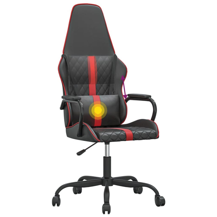 Scaun de gaming de masaj, negru și roșu, piele ecologică - WALTI WALTI