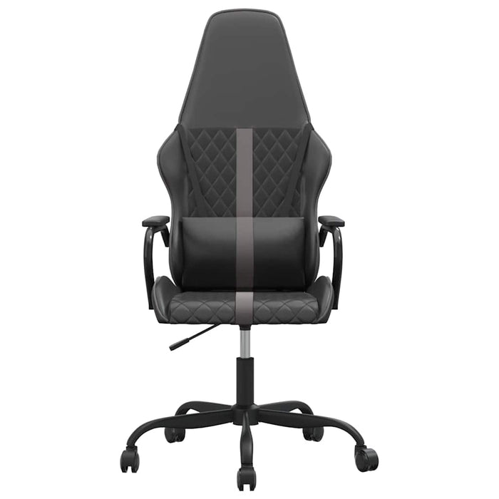 Scaun de gaming de masaj, negru și gri, piele ecologică WALTI