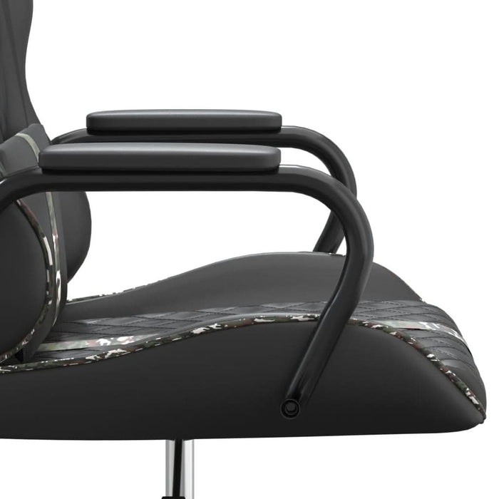 Scaun de gaming de masaj, camuflaj și negru, piele ecologică - WALTI WALTI