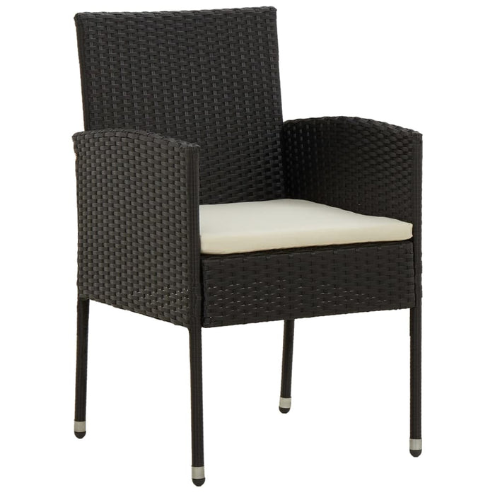 Set mobilier de exterior, 3 piese, negru, poliratan - WALTI WALTI