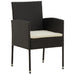 Set mobilier de exterior, 3 piese, negru, poliratan - WALTI WALTI