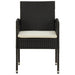 Set mobilier de exterior, 3 piese, negru, poliratan - WALTI WALTI