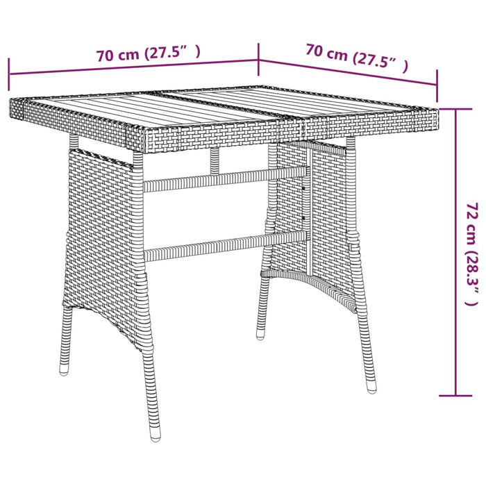 Set mobilier de exterior, 3 piese, negru, poliratan - WALTI WALTI