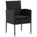 Set mobilier de exterior, 3 piese, negru, poliratan - WALTI WALTI