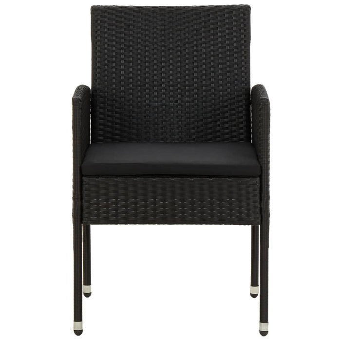 Set mobilier de exterior, 3 piese, negru, poliratan - WALTI WALTI