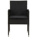 Set mobilier de exterior, 3 piese, negru, poliratan - WALTI WALTI