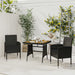 Set mobilier de exterior, 3 piese, negru, poliratan - WALTI WALTI