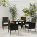 Set mobilier de exterior, 5 piese, negru, poliratan - WALTI WALTI