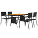 Set mobilier de exterior, 5 piese, negru, poliratan - WALTI WALTI