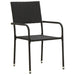 Set mobilier de exterior, 7 piese, negru, poliratan - WALTI WALTI