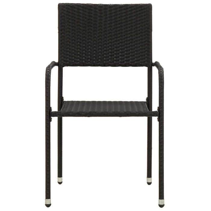 Set mobilier de exterior, 7 piese, negru, poliratan - WALTI WALTI
