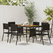 Set mobilier de exterior, 7 piese, negru, poliratan - WALTI WALTI