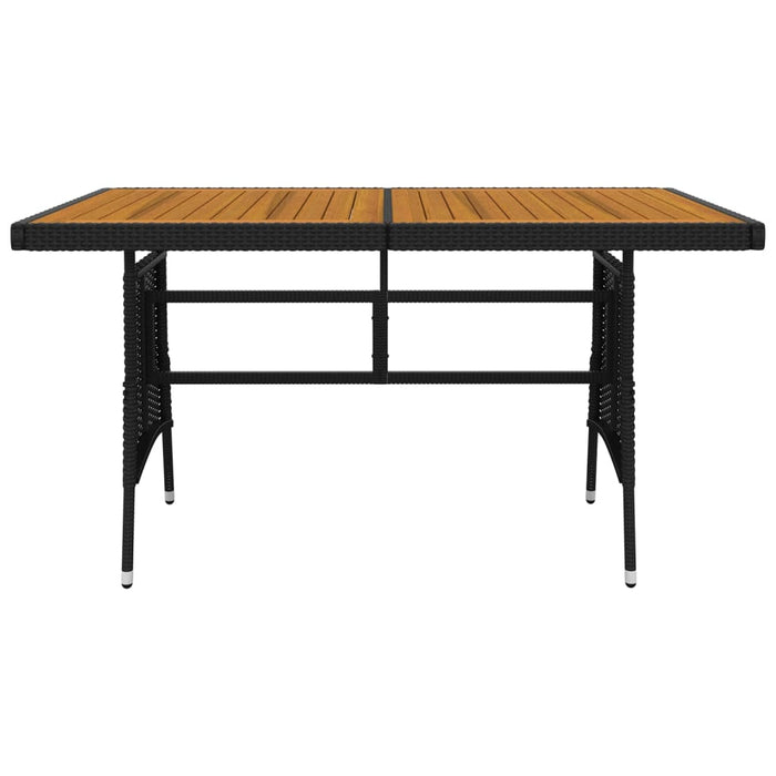 Set mobilier de exterior, 7 piese, negru, poliratan WALTI