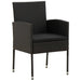 Set mobilier de exterior, 7 piese, negru, poliratan - WALTI WALTI